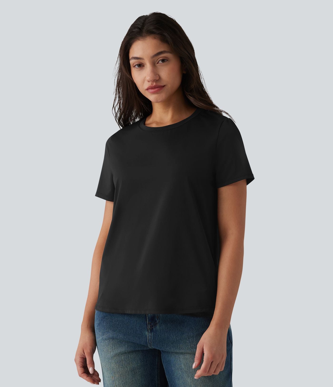 T-shirt casual col rond à manches courtes – UPF 40+