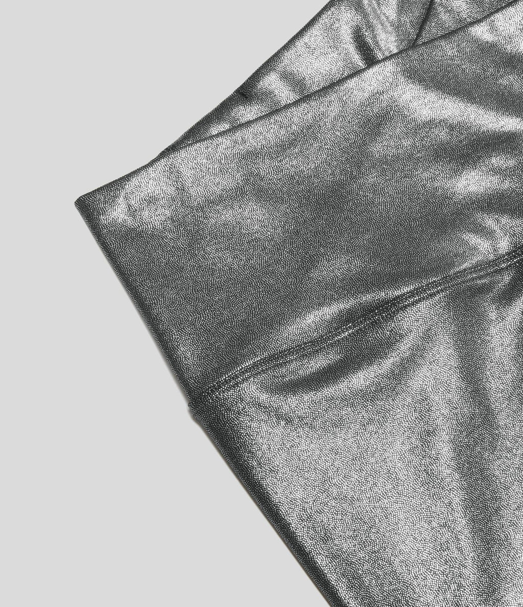 Legging de yoga SoftlyZero™ en simili stretch avec taille croisée, imprimé métallisé et poche arrière