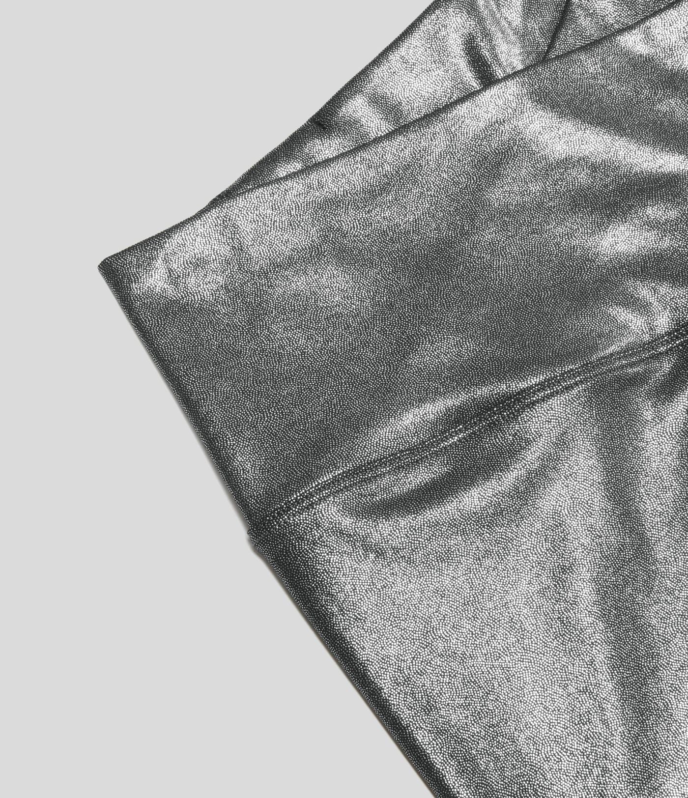 Legging de yoga SoftlyZero™ en simili stretch avec taille croisée, imprimé métallisé et poche arrière