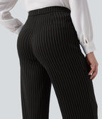 Pantalon Halara Flex™ tailleur droit taille haute rayé effet frais InstantCool avec poches