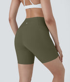 Softlyzero™ Short 17,5cm Yoga Taille Haute Crossover avec Poches Latérales