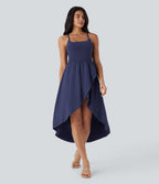 Robe décontractée mi-longue 2-pièces Breezeful™ asymétrique fluide séchage rapide avec poche E-G