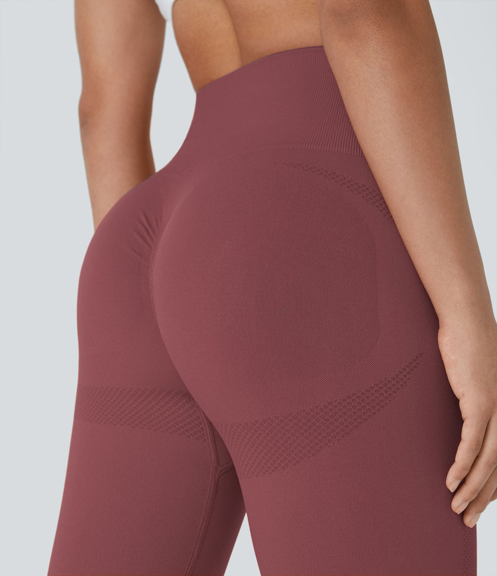 Legging yoga 7/8 taille haute froncé sans couture OneForm Seamless Flow