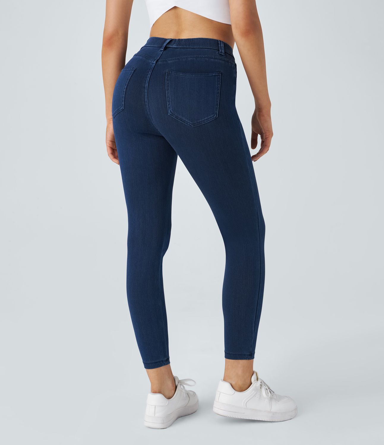 Leggings 7/8 de travail en denim taille haute avec poches Halara Flex™