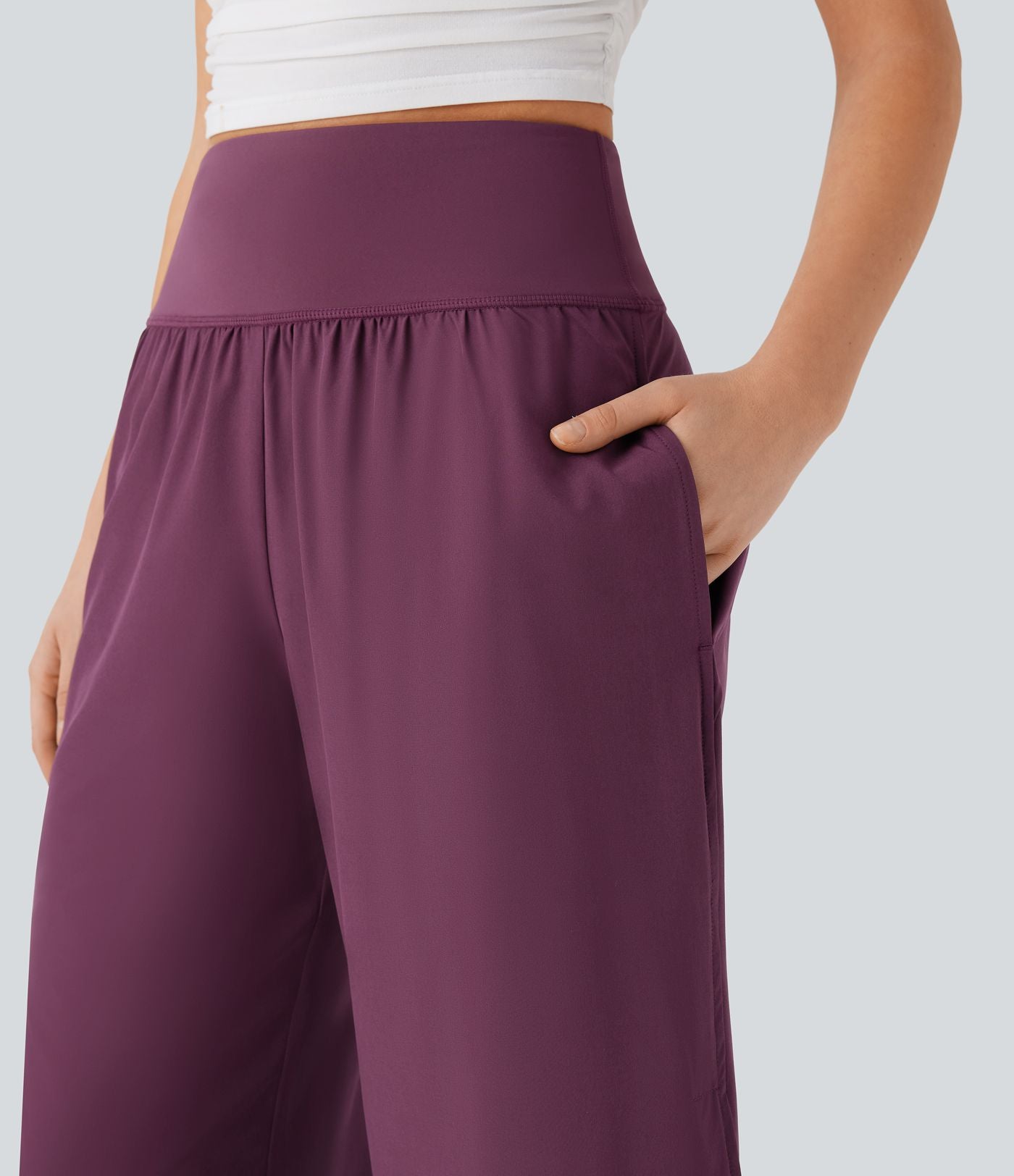 Pantalon décontracté gainant taille haute à séchage rapide avec poches Breezeful™