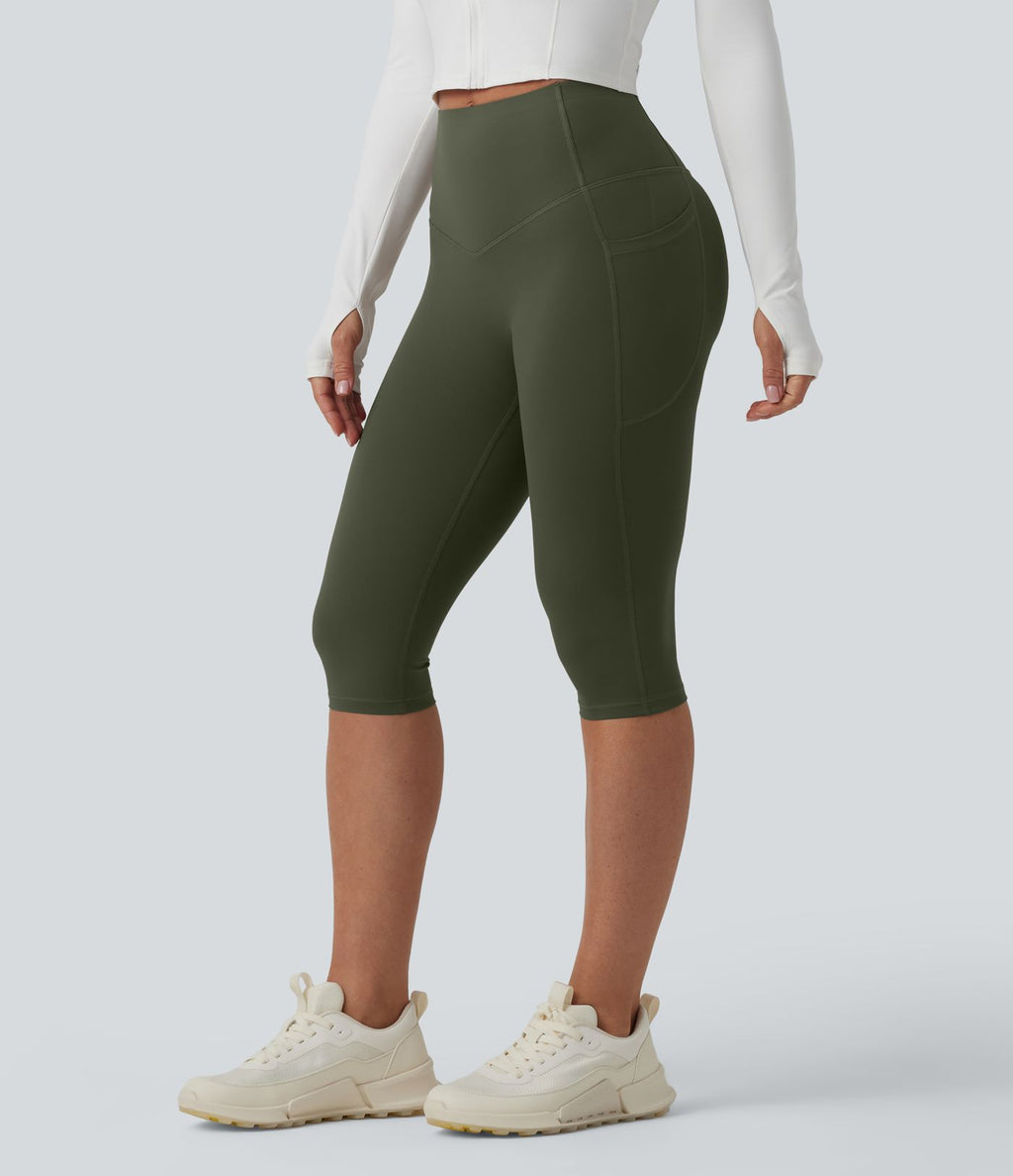 Legging sculptant d'entraînement corsaire Halara UltraSculpt™ taille haute galbant gainant avec poches