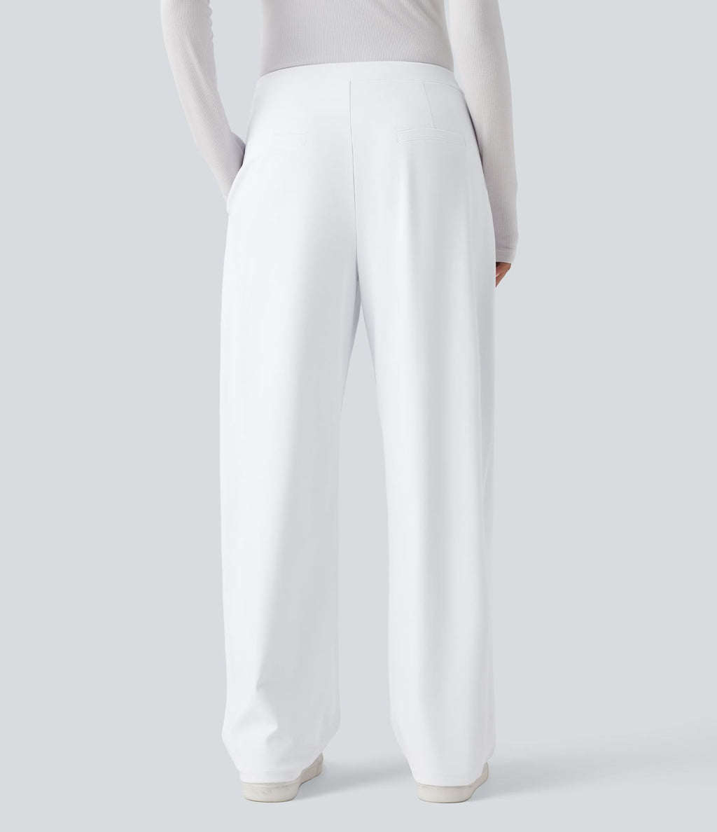 Pantalon tailleur fuselé asymétrique taille moyenne Halara Flex™ DayStretch avec poches
