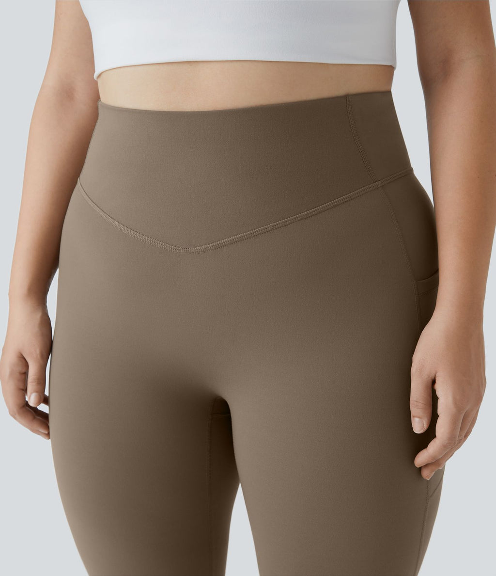 Legging Capri Training Taille Haute Poches Latérales Sculptante Grande Taille