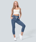 Jogging corsaire de yoga taille haute avec poches latérales Softlyzero™ Plush
