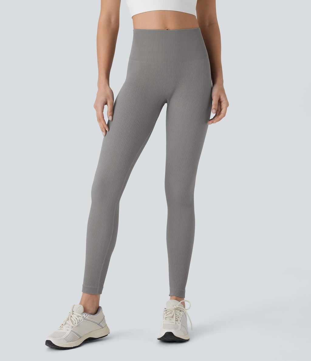Legging de yoga 7/8 sans couture Seamless gainant et sculptant à taille haute