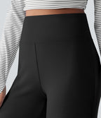 Pantalon décontracté ample taille haute avec poches