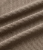 Pantalon ample décontracté en maille côtelée taille très haute rabattable avec poches