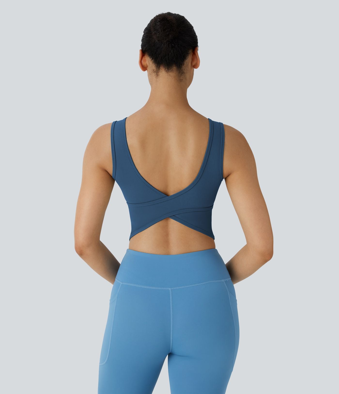 Débardeur danse barre ballet col U croisé A-D