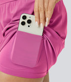 Short yoga 2-en-1 SoftlyZero™ Airy effet frais InstantCool taille très haute 12,5 cm avec poches, longueur allongée