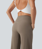 Pantalon de yoga large Halara UltraSculpt™ taille haute gainant avec poches