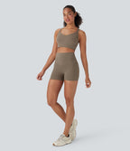 Short cycliste 7,5 cm d'entraînement gainant galbant taille haute avec poches Halara UltraSculpt™