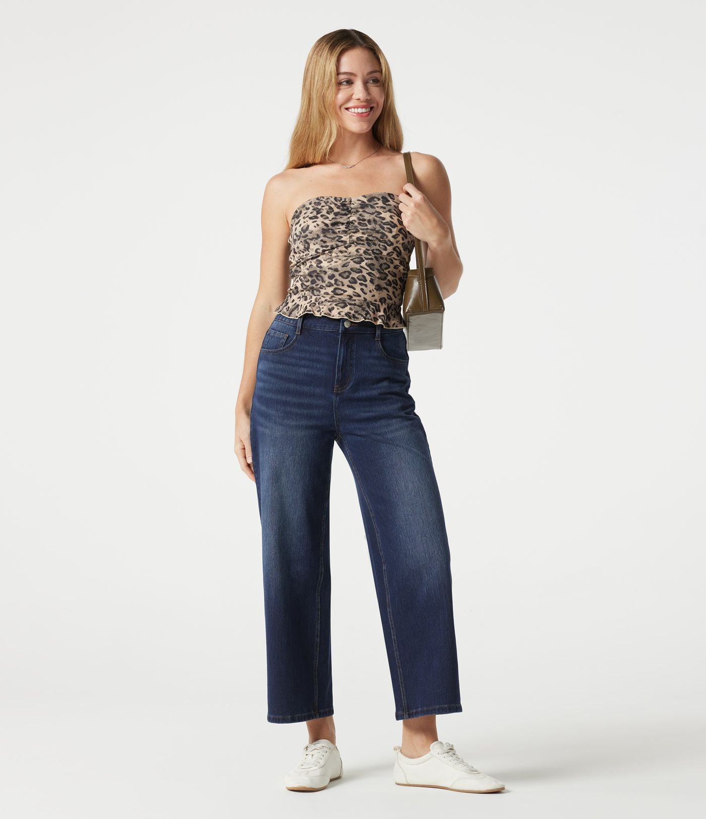 Halara Flex™ Jean large 7/8 taille mi-haute avec poches