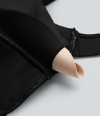 SoftlyZero™ Plush Débardeur de yoga court col cœur avec soutien-gorge intégré