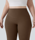 Pantalon de yoga à coupe bootcut gainant galbant taille haute grande taille avec effet scrunch et poches Halara UltraSculpt™