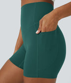 Short cycliste d'entraînement gainant taille haute UltraSculpt™ SoCinched à poches latérales 12,5 cm