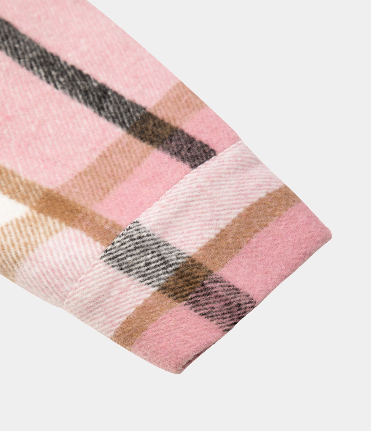 Veste de Casual à Carreaux en Polaire à Capuche avec Cordon de Serrage Boutons et Poches Latérales