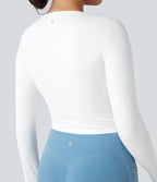 Tops de sport yoga SoftlyZero™ Plush manches longues avec trous pouces