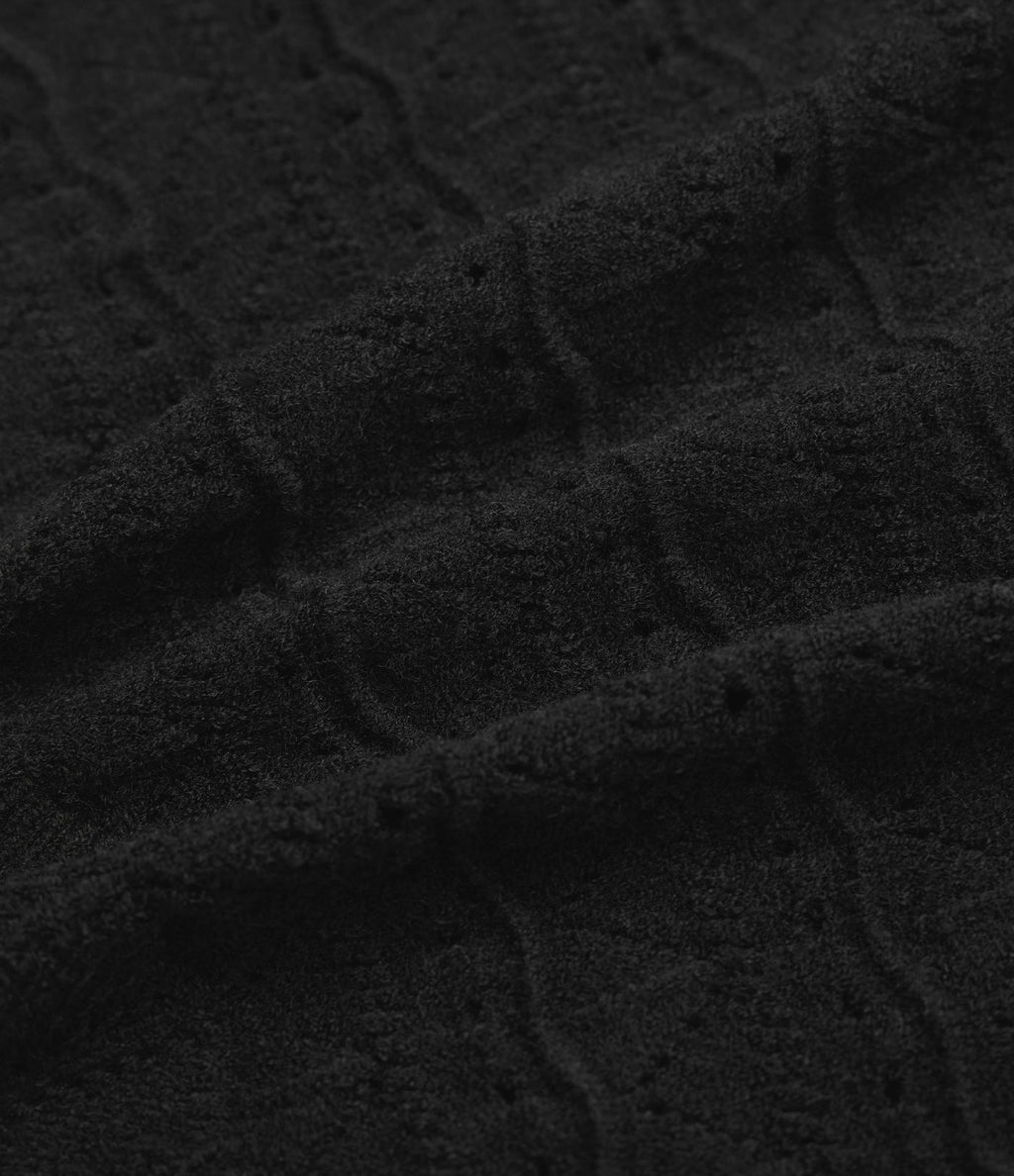 Jupe-pull décontractée 2-en-1 maille ajourée longueur genou taille haute avec poches