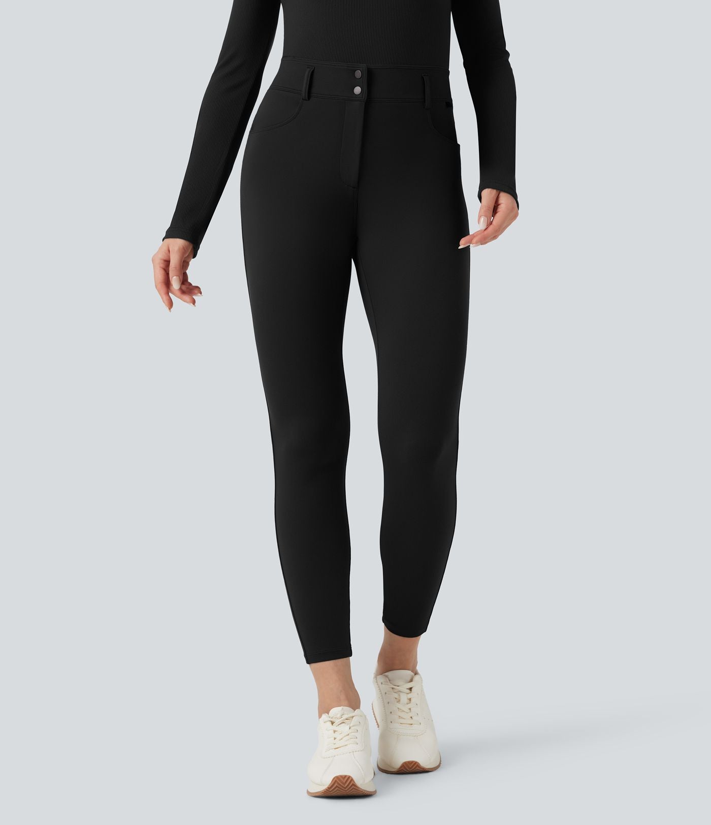 Pantalon ajusté 7/8 taille moyenne DayStretch avec poches