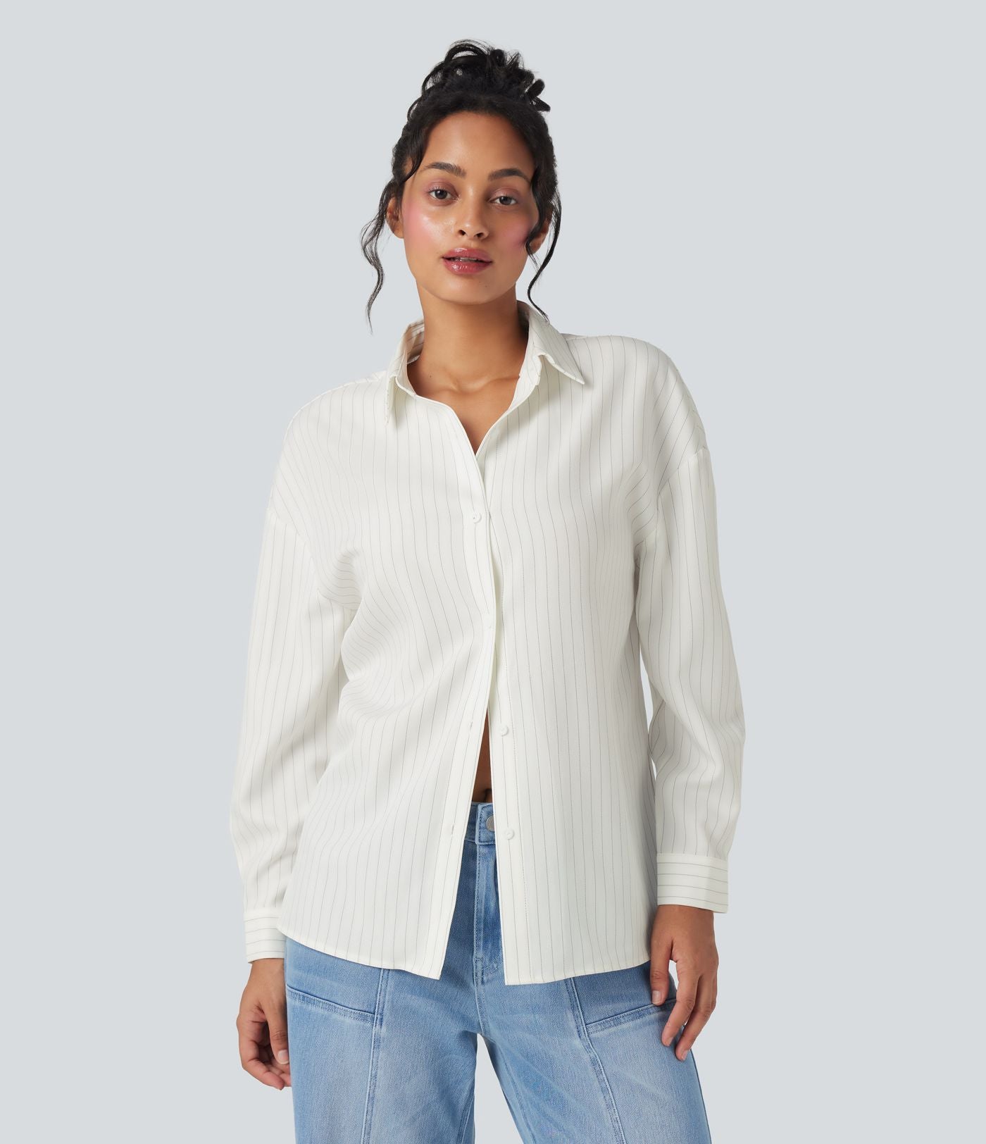 Chemise de travail rayée manches longues