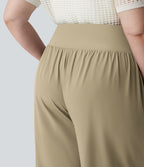 Pantalon capri grande taille Breezeful™ taille haute gainant à ourlet arrondi séchage rapide avec poches