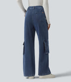 Jean bootcut cargo décontracté Halara Flex™ taille haute avec poches