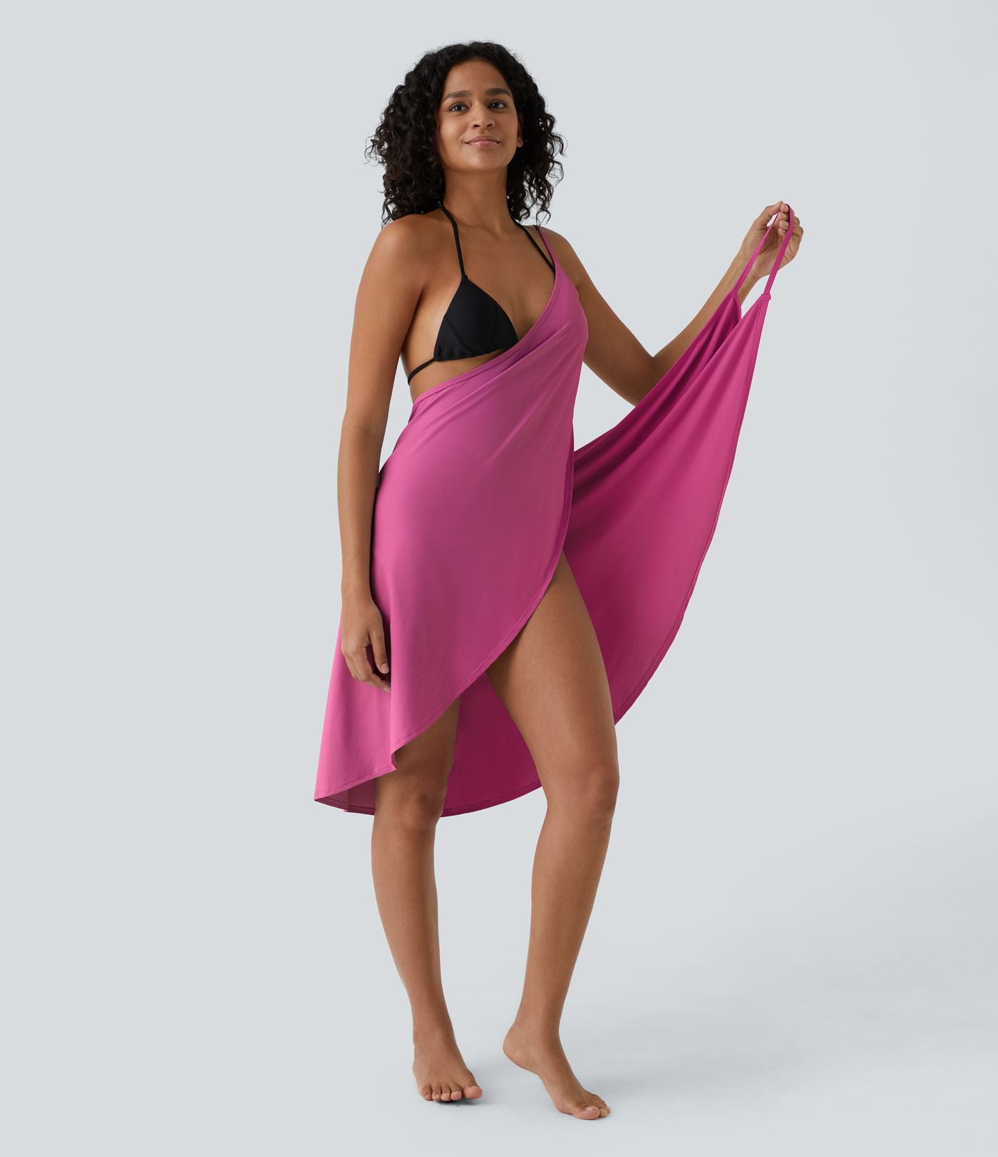 Robe de Plage Fines bretelles croisée dos nu effet portefeuille effet frais InstantCool