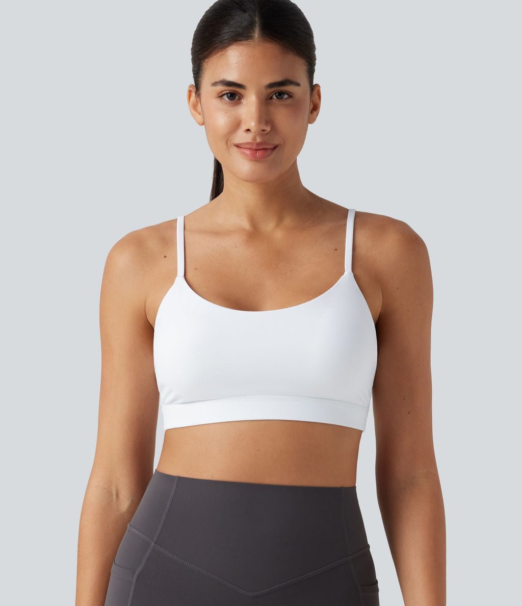 Haut de yoga court à une épaule, manches courtes, brassière intégrée, séchage rapide