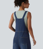 Halara Flex™ Salopette casual ample en lyocell drapé lavé bretelles réglables avec poches