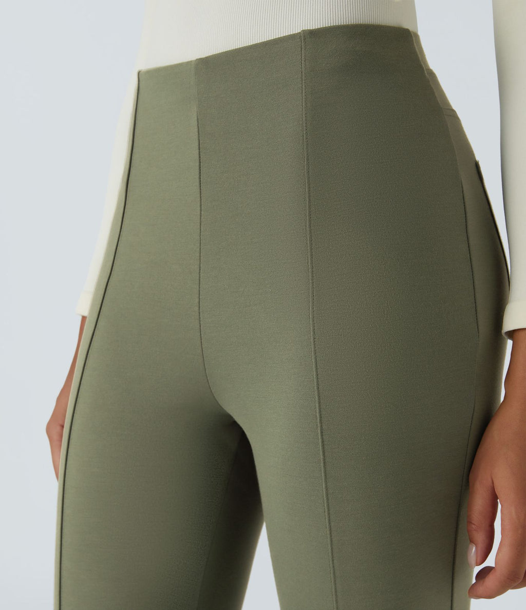 Pantalon tailleur ajusté taille haute Halara Flex™ avec poches