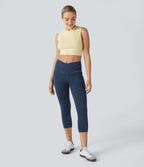Halara Flex™ Jegging Travail Capri Tricoté Extensible Lavé Poche Latérale Croisée