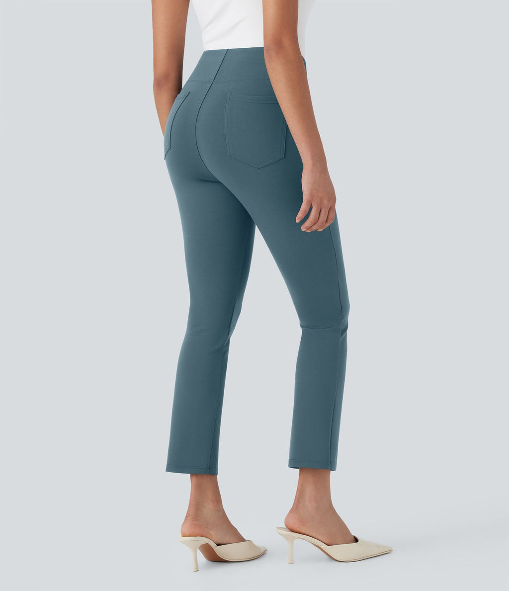 Pantalon de travail fuselé court taille haute Halara Flex™ avec poches