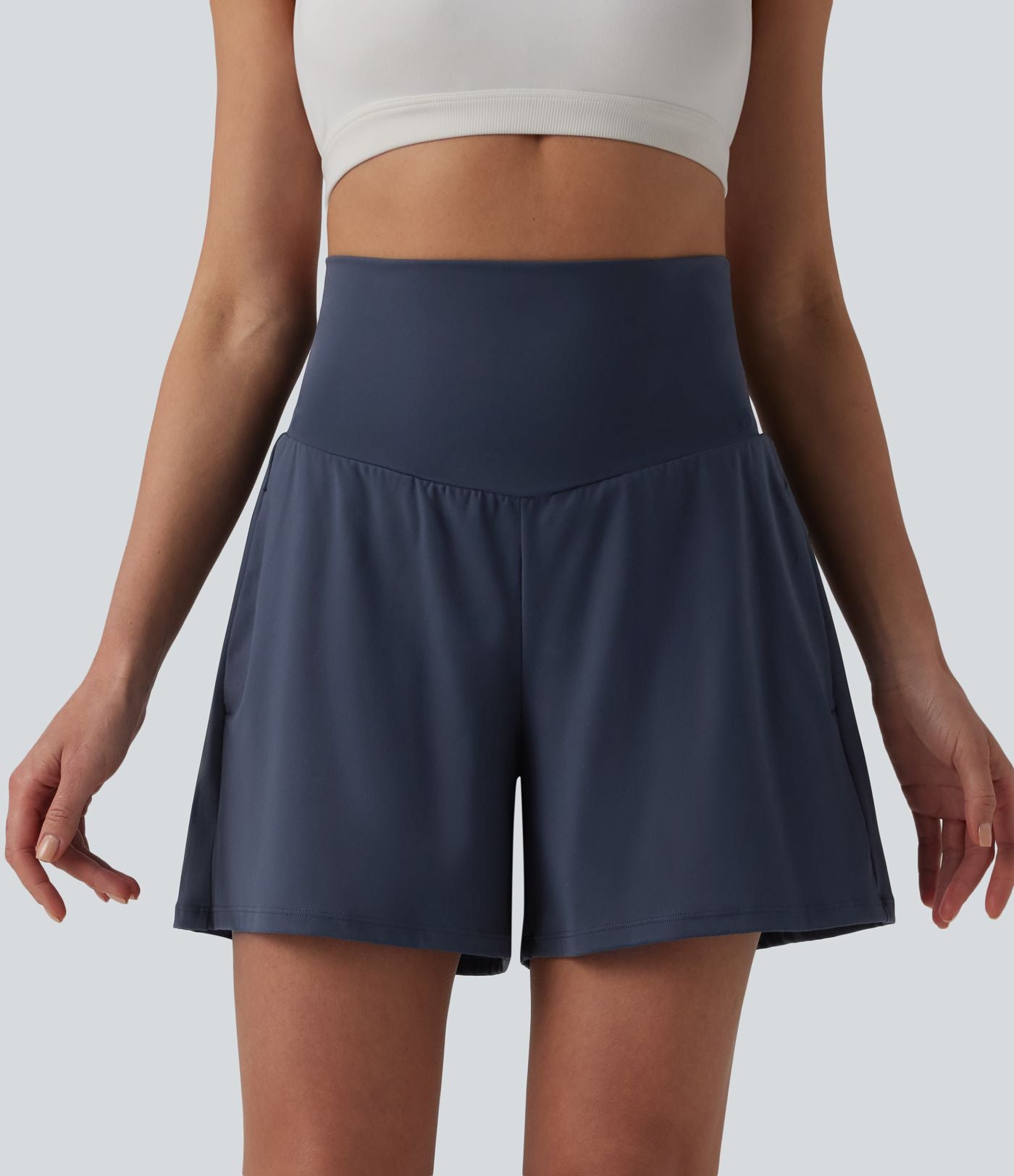 Short de yoga SoftlyZero™ Airy taille haute effet frais InstantCool avec poches 12,5 cm