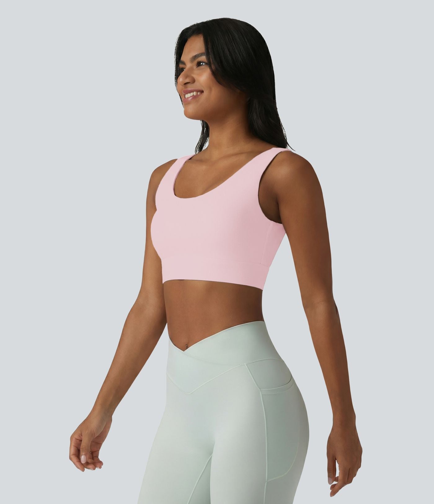 Brassière de sport Halara UltraSculpt™ maintien moyen dos nu avec boucle ajustable et brassière intégrée