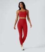 Débardeur yoga court Halara UltraSculpt™ double bretelles torsadé dos nu