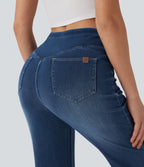 Jean décontracté Halara Flex™ taille mi-haute coupe évasée avec poches