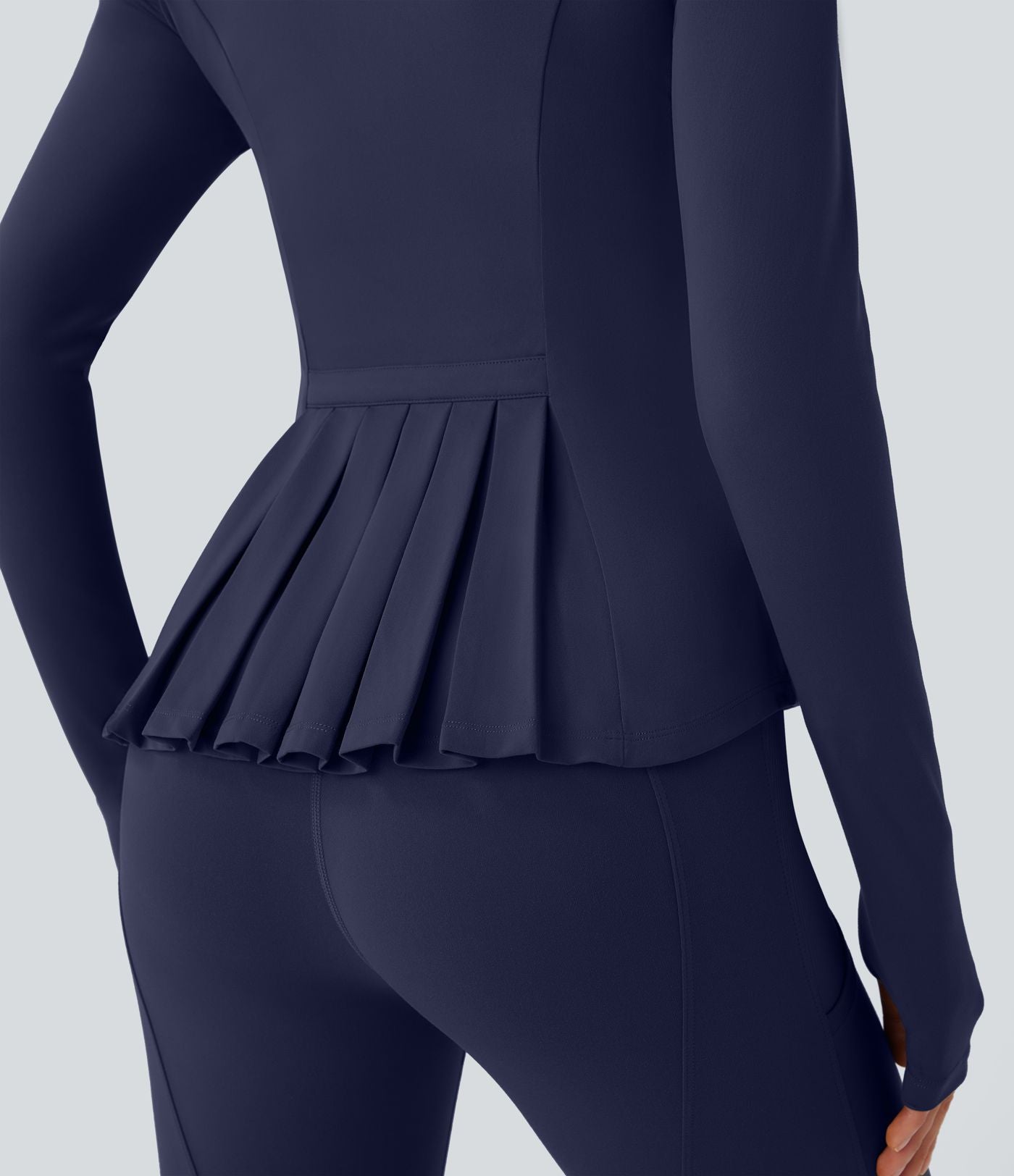 Veste d'équitation ajustée Softlyzero™ avec col montant, passe-pouces, poches, plis et fermeture éclair - Protection UPF50+
