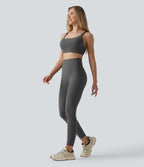 Legging 7/8 de yoga taille haute gainant sculptant anti-roulottage Halara UltraSculpt™ avec poches