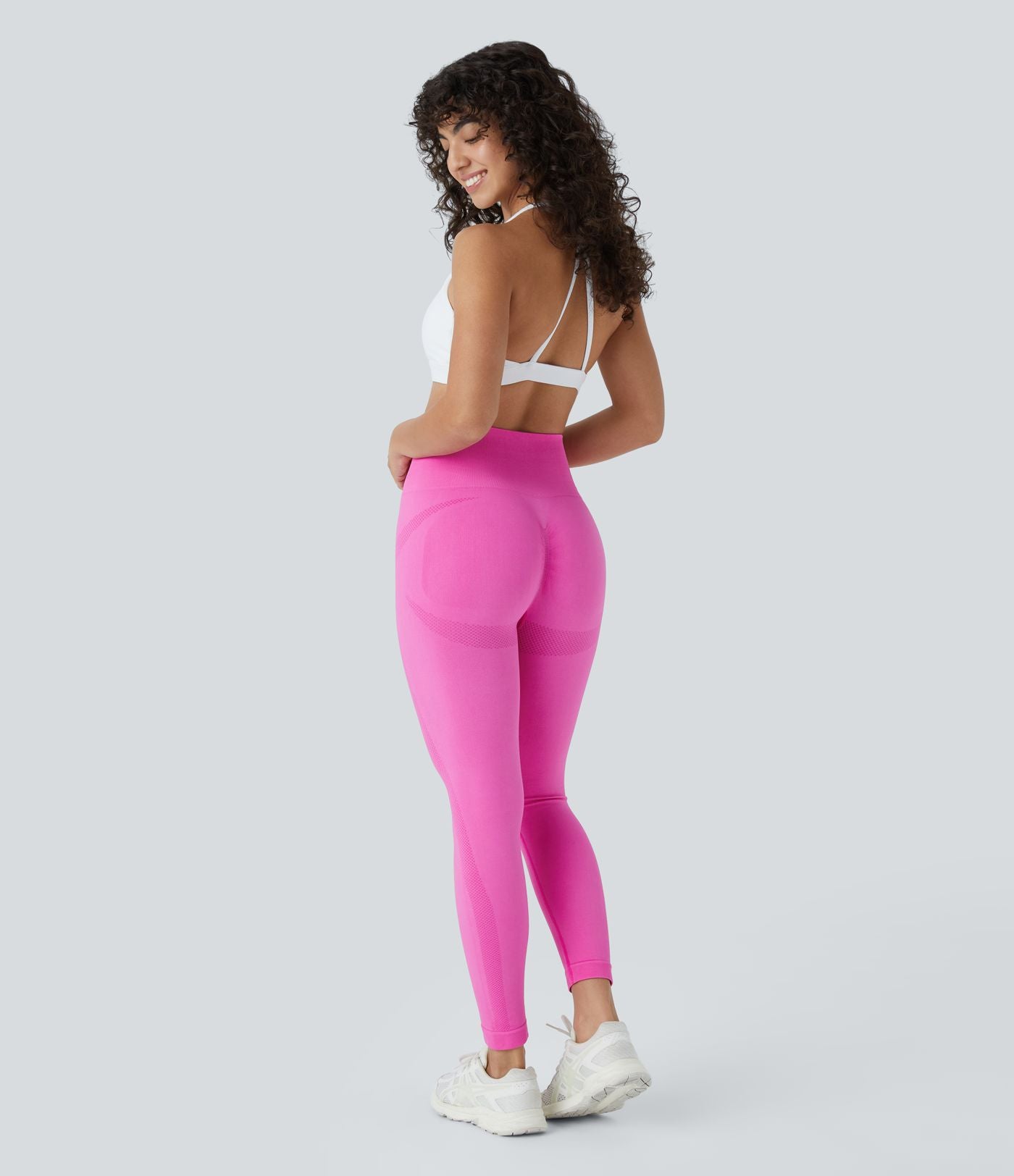 Legging yoga 7/8 taille haute froncé sans couture OneForm Seamless Flow