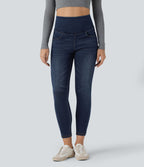 Jean skinny 7/8 Halara Flex™ taille haute dos croisé avec poches