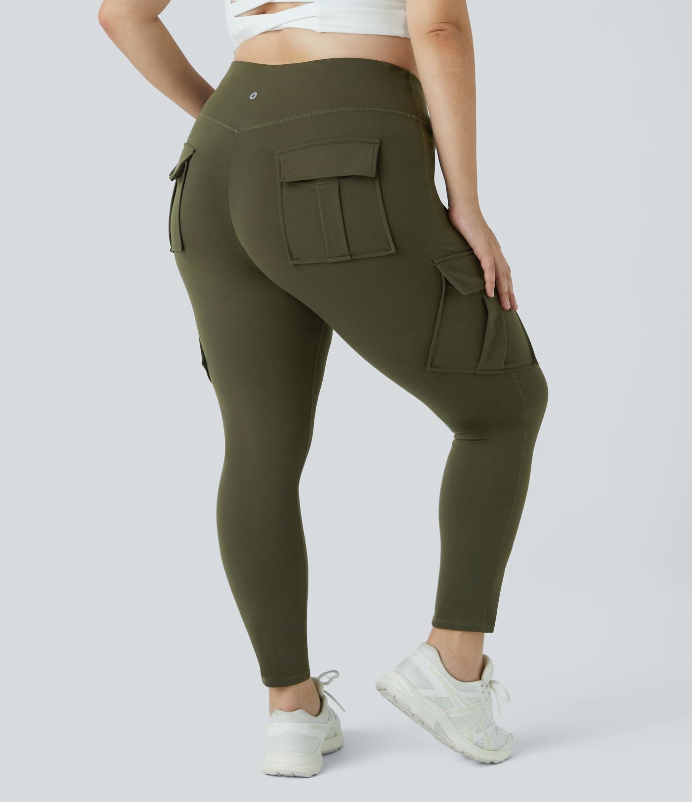 Legging yoga grande taille ajusté cargo 7/8 taille haute DayStretch avec poches