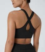 Robe de tennis mini SoftlyZero™ Airy dos nu avec bretelles croisées découpées et poches à effet frais InstantCool