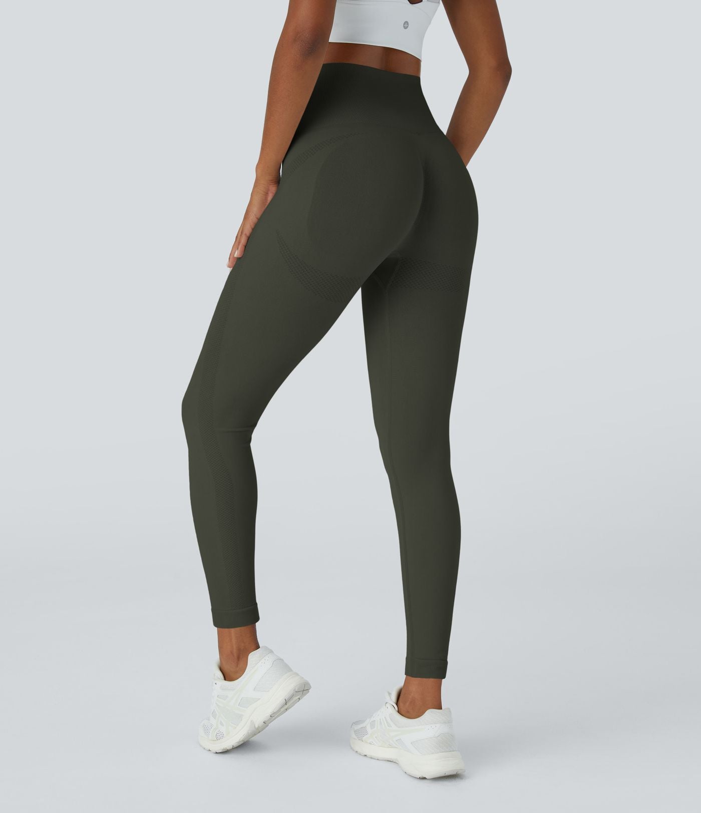 Legging yoga 7/8 taille haute froncé sans couture OneForm Seamless Flow