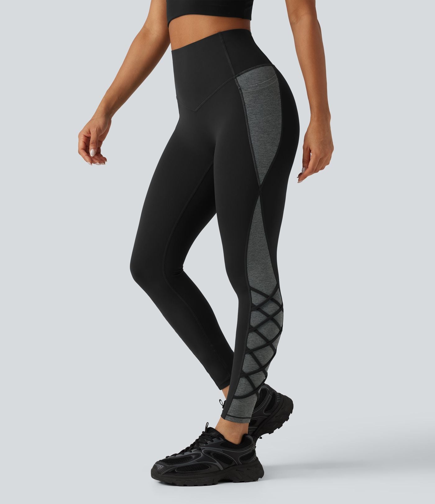 Legging de yoga Halara UltraSculpt™ taille haute gainant color block avec poches