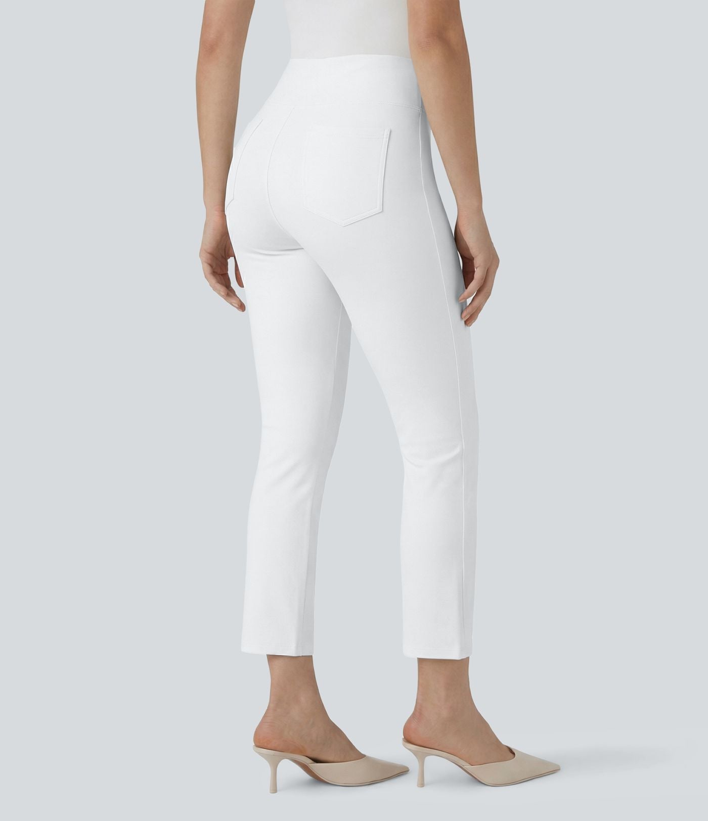 Pantalon de travail fuselé court taille haute Halara Flex™ avec poches